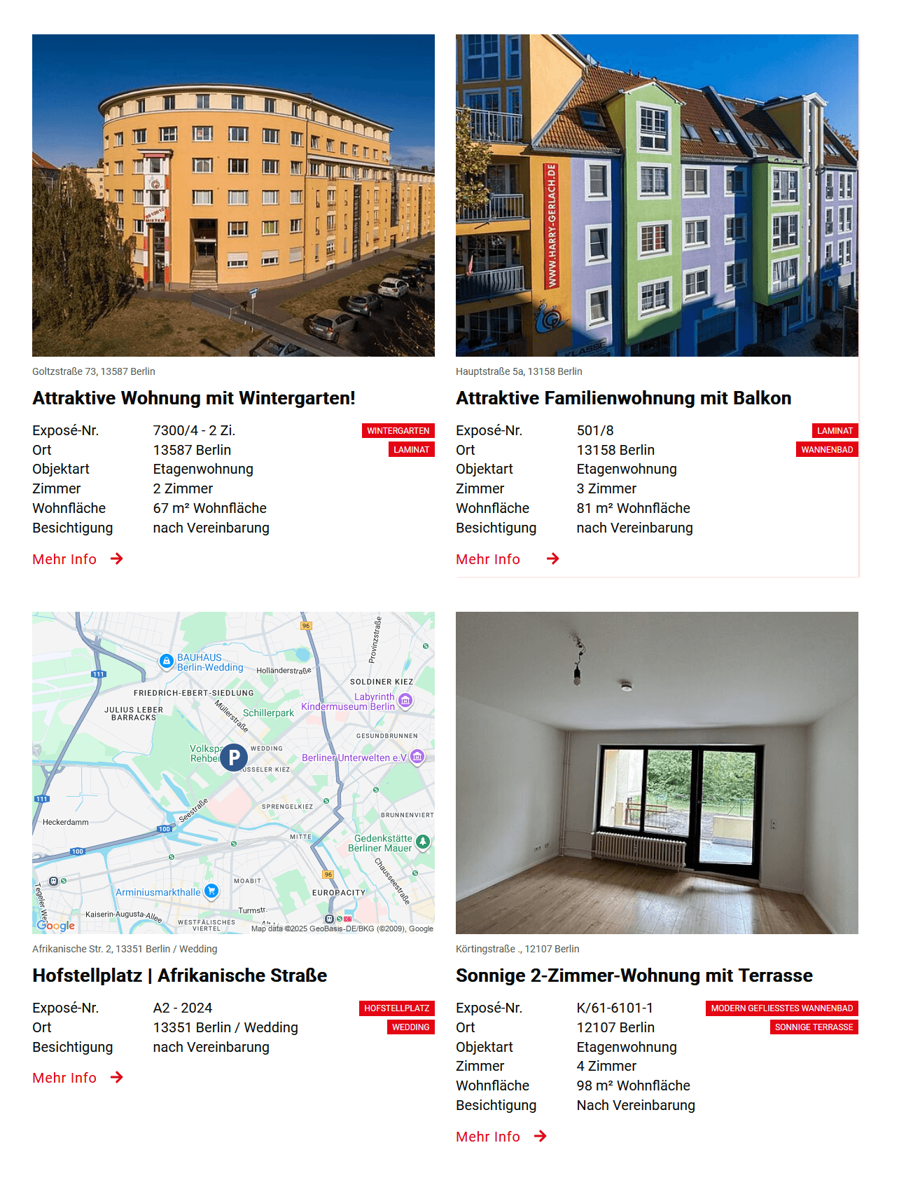 Local real estate agents listing example