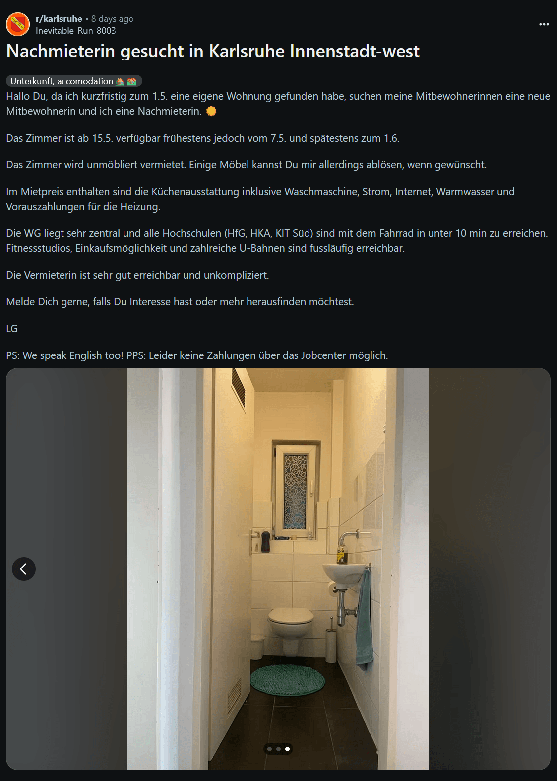 Reddit listing example